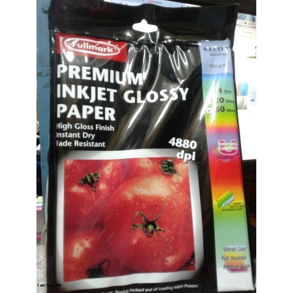 

Photo Paper Fullmark Inkjet Glossy Paper