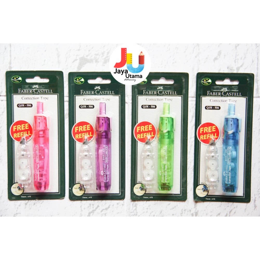 

Faber Castell Correction Tape Tip Ex Qjr 506 + Refill