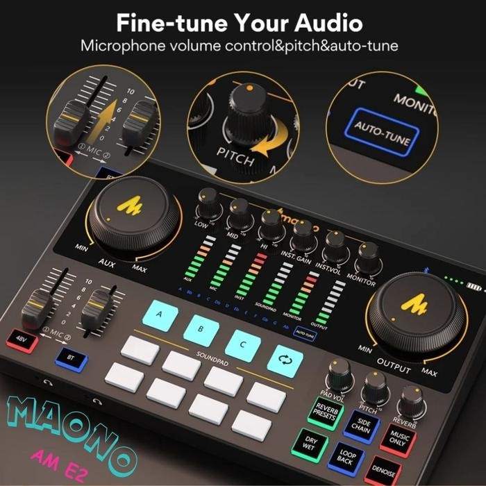 Maono Maonocaster E2 E 2 AME2 Live Streaming Soundcard ORIGINAL