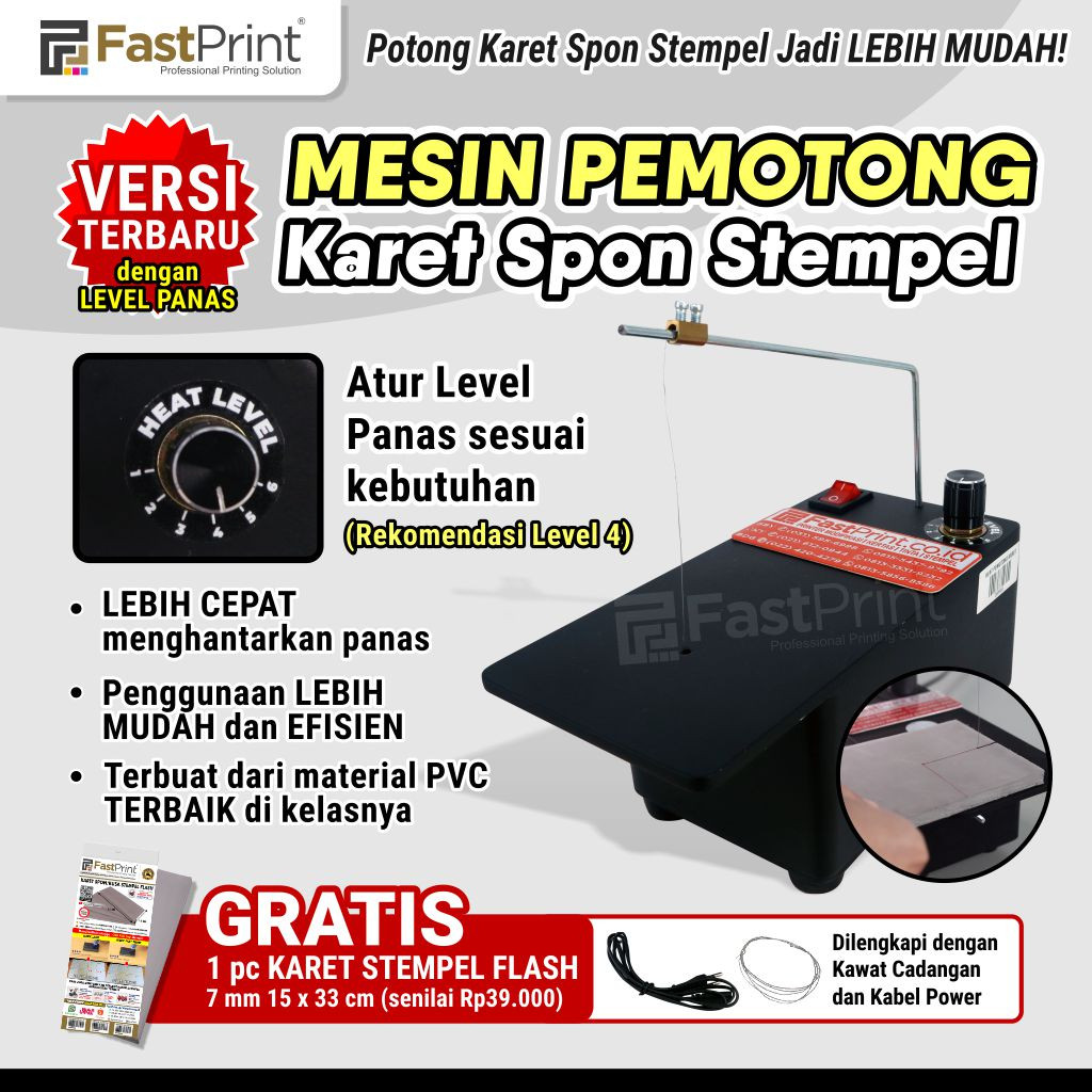 

Mesin Alat Pemotong Potong Karet Spon Stempel Flash