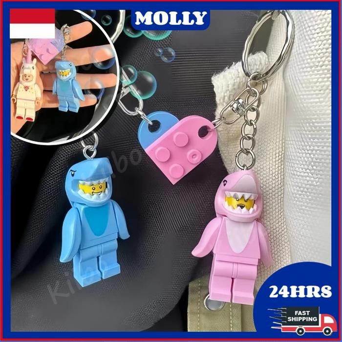 ..... Couple Keychain Minifigure Shark/Gantungan Kunci Couple/Gantungan Kunci Couple Karakter