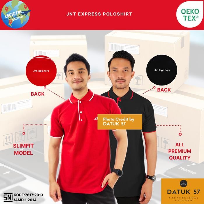 BEST SELLER International Quality : Seragam Kaos Polo Shirt JNT J&T Express