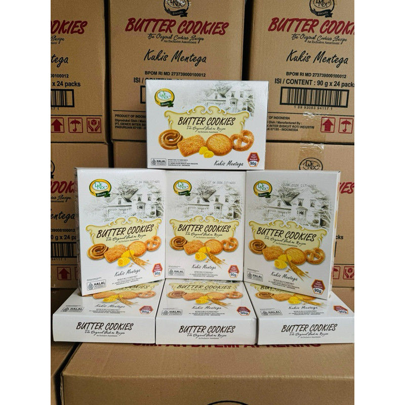 

Lovely Back - Denex Butter Cookies 90gr Snack Hajatan 1 Dus Isi 24