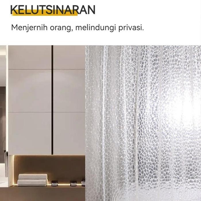 3D Tirai Mandi Tirai kamar mandi 3D uk.180x180cm Premium Shower Tirai Kamar Mandi Premium Tirai