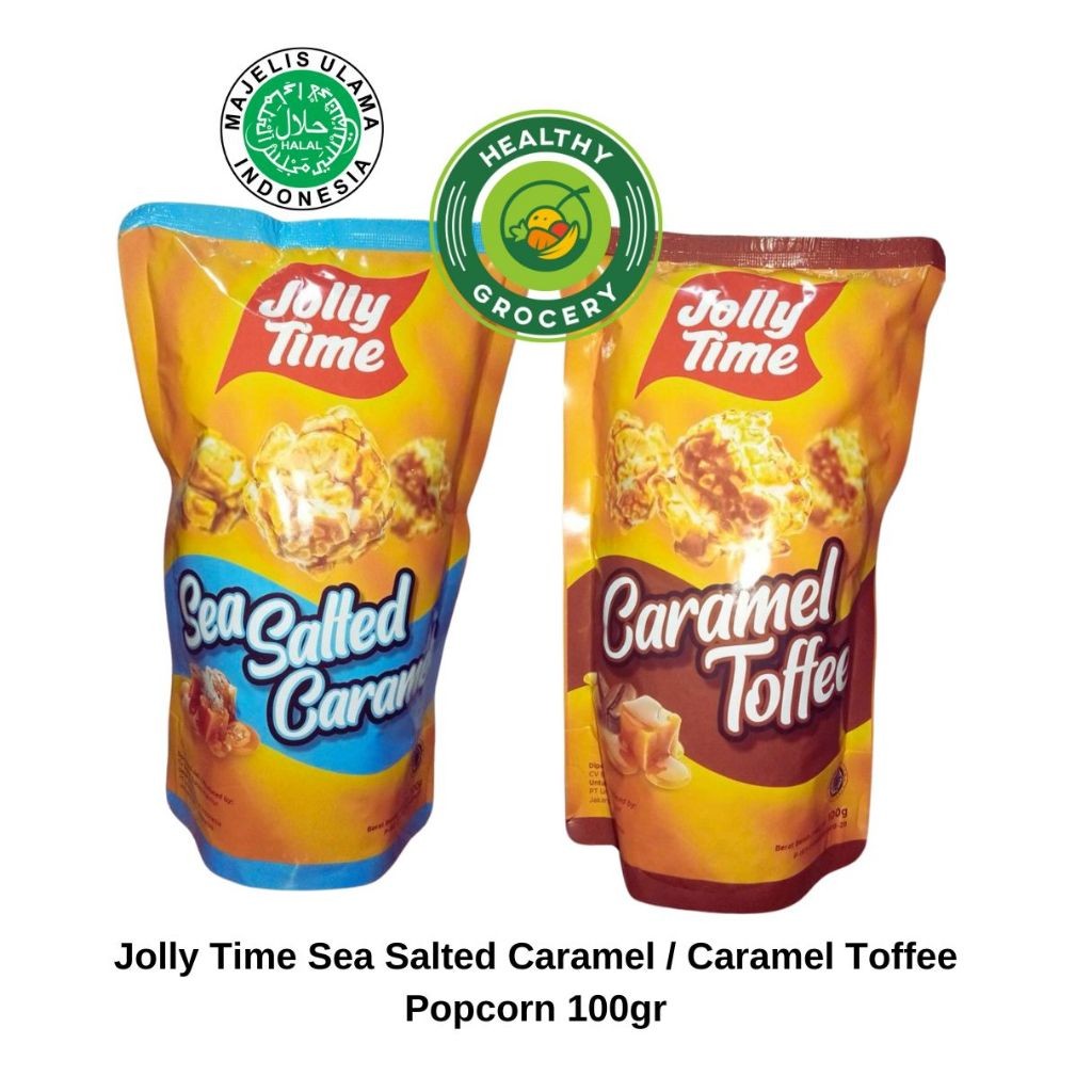 

Jolly Time Sea Salted Caramel PopCorn / Caramel Toffee PopCorn 100gr