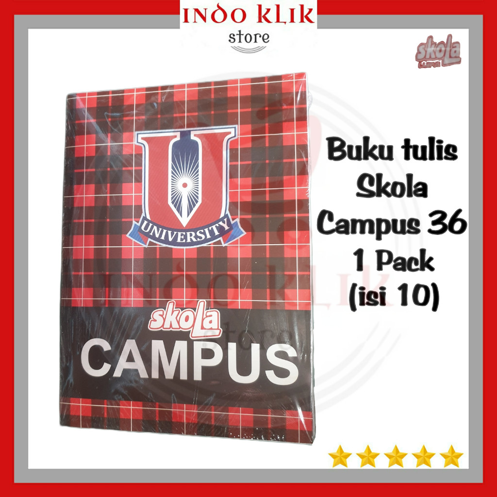 

Buku Tulis Skola Campus 36 Lembar / Buku Ukuran Boxy / Campus B5 36 Lbr
