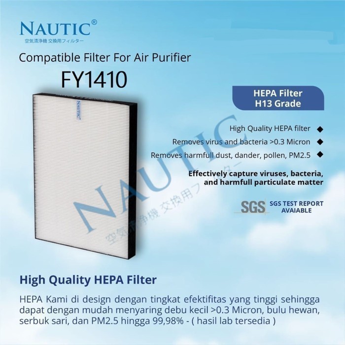 JTTOP" REPLACEMENT FILTER FY1410 / FY1413 UNTUK PHILIPS AIR PURIFIER AC1215