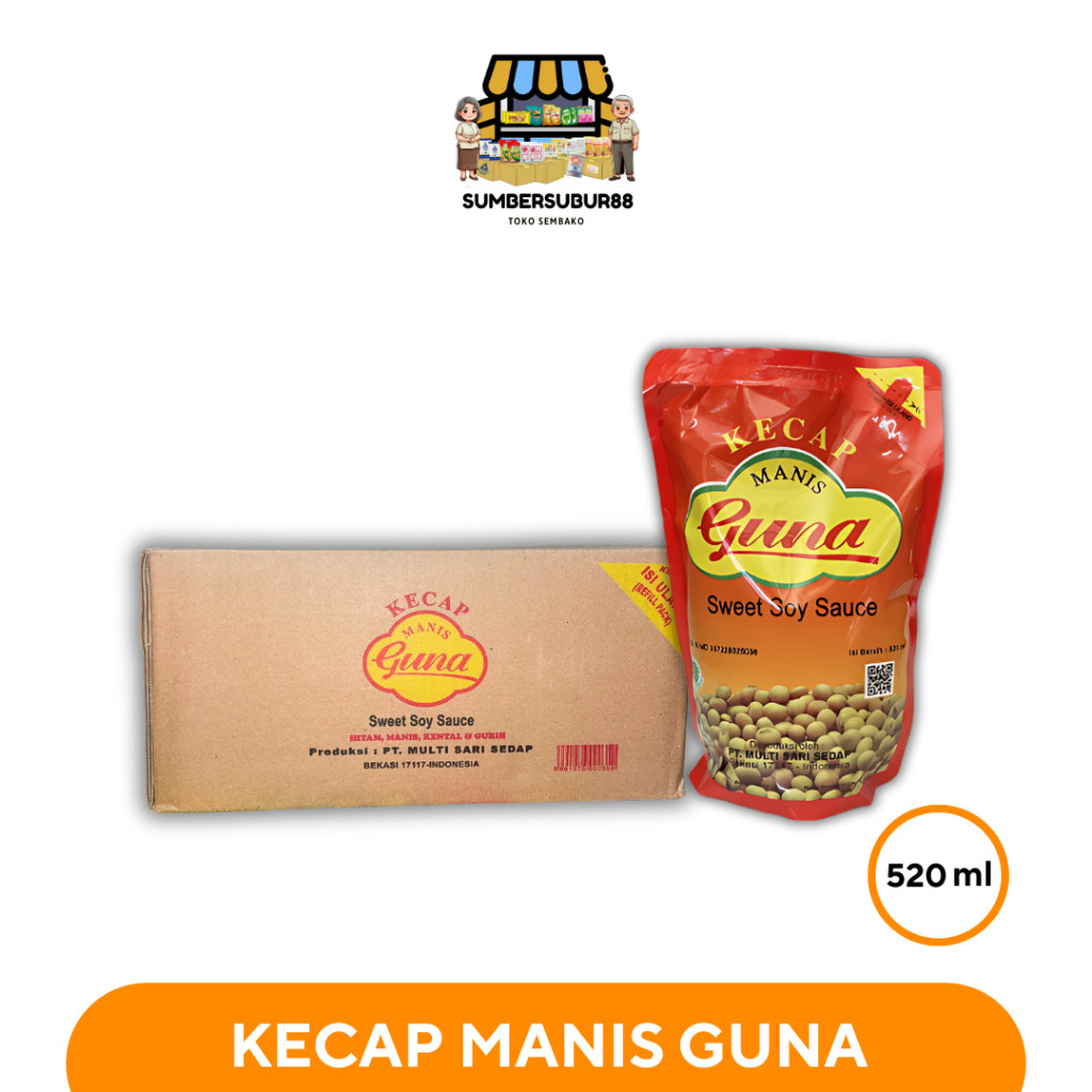 

GUNA 520ML kecap Manis (Isi 12 Pouch)