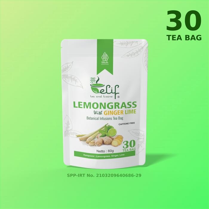 

Lemongrass Ginger Lime Tea : Teh Serai Jahe Jeruk Nipis (30 Tea Bag)