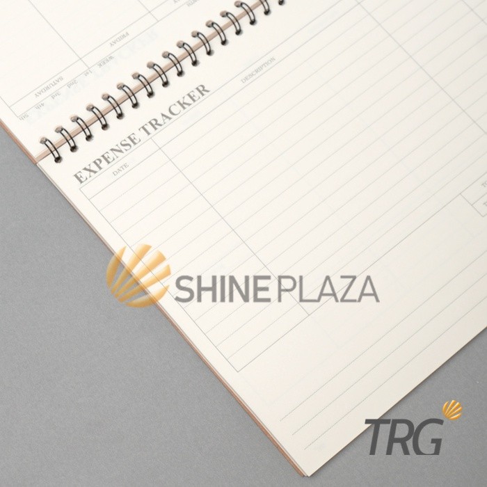

Buku Tulis Catatan B5 TRG - Kraft Cover Spiral Weekly Planner + Expense Tracker Notebook