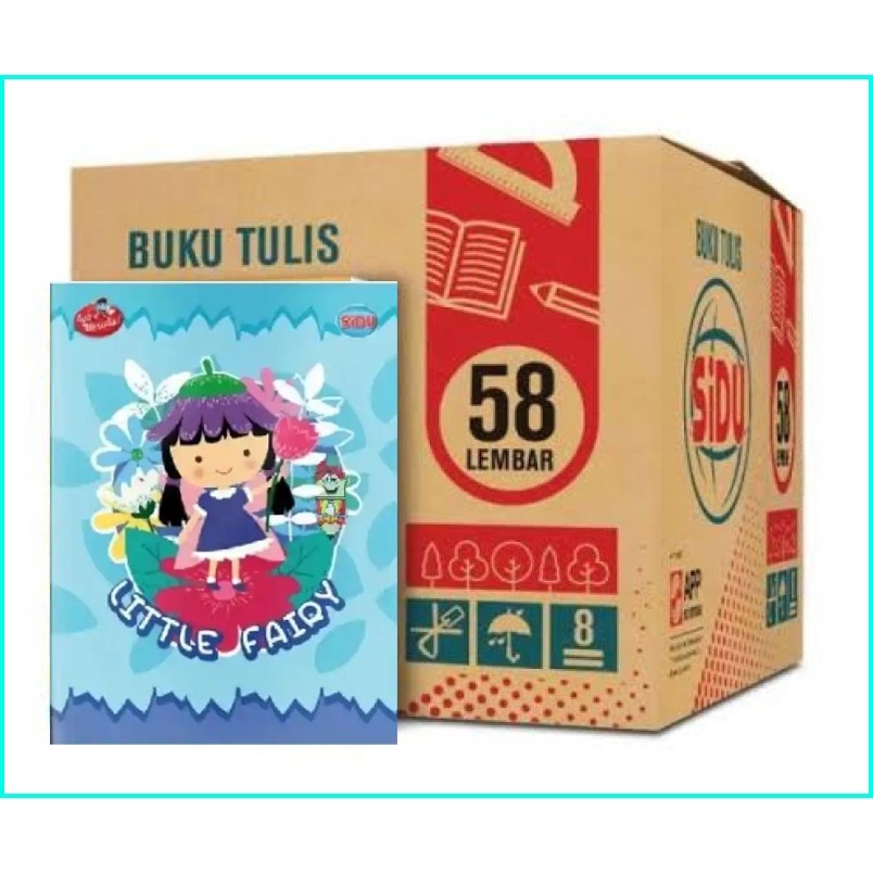 

(10 BUKU / 1 PAX) Buku Tulis Sidu 58 Lbr / Buku Tulis Sinar Dunia 58 Lembar / Buku 58lbr / Buku