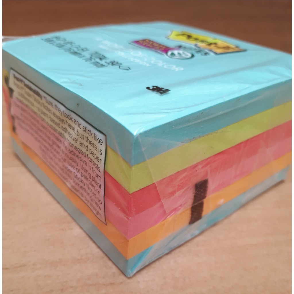 

[LIMITED EDITION] 3M Post It Super Sticky Notes 654 6SS MIA 76 x 76 mm 6 Warna Tumpuk 390 Lbr