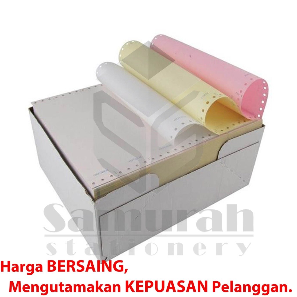 

Kertas Continuous Form Paper Prins 9,5 x 11" ( Full ) Atau 9,5 x 11/2 " ( Bagi 2 ) K3 Ply NCR PRS /