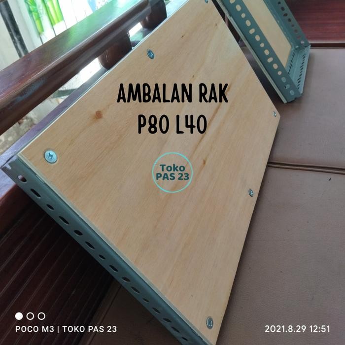 PREMIUM PAPAN AMBALAN TATAKAN SHELVING RAK SIKU LUBANG UKURAN P80 L40 (cm)