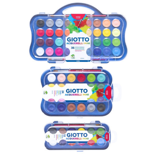 

Cat Air Giotto 12 24 36 Acquerelli Mini 23mm Watercolour Cake + Kuas