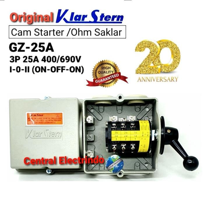 Klarstern Cam Starter Ohm Saklar 3P Gz 25A I-0-Ii