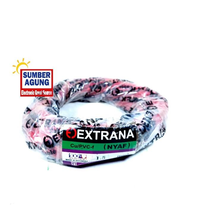Extrana Kabel Nyaf 1.5Mm 50M 50 Meter Serabut Tunggal Isi Satu Sni Lmk Cu Pvcf Berkualitas Per Rol