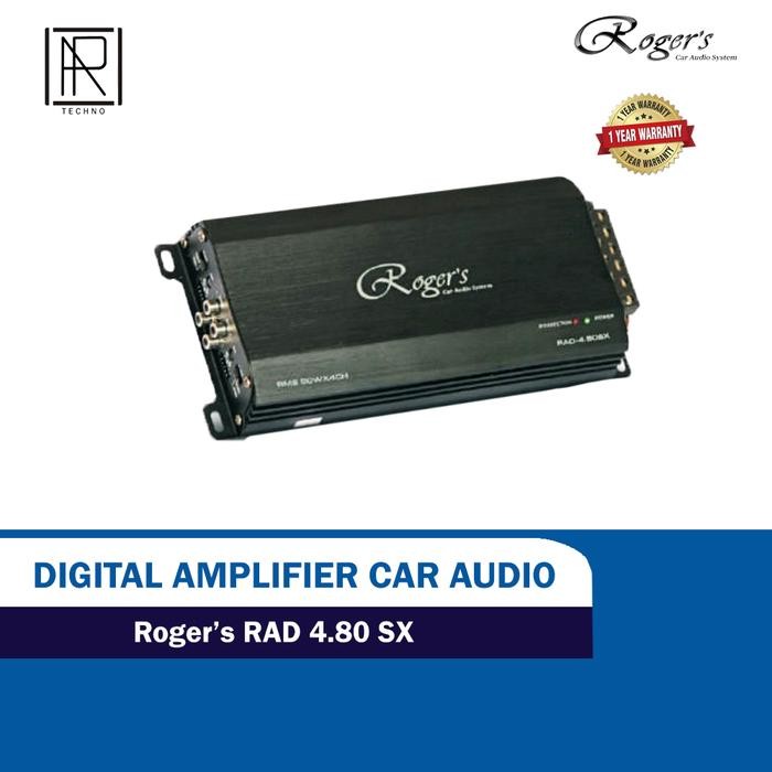 PREMIUM Rogers amplifier 4 channel mobil bass car audio power besar