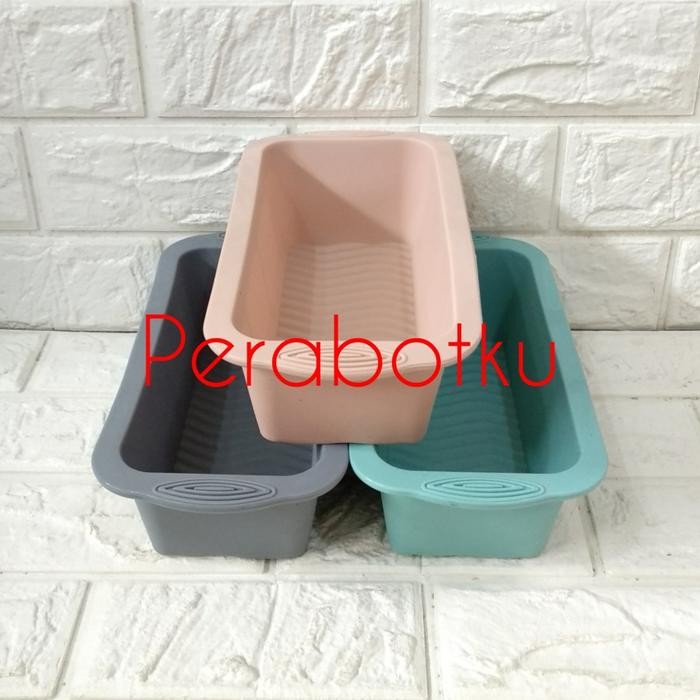 PREMIUM Loyang Silicon Large Loaf Pan / Cetakan Kue Puding Agar Ager Persegi Panjang Silikon / Cake