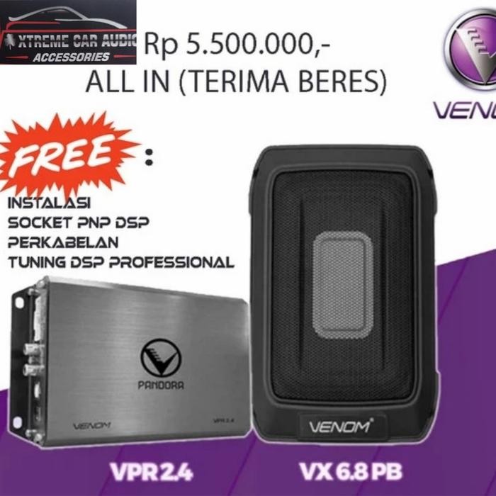 PREMIUM Paket audio mobil Venom Dsp Vpr 2.4 + sub kolong Venom 6.8 PB