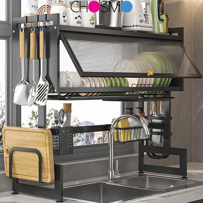 PREMIUM Rak Piring Wastafel Dengan Kabinet Rak Wastafel Cuci Piring Rak Dapur