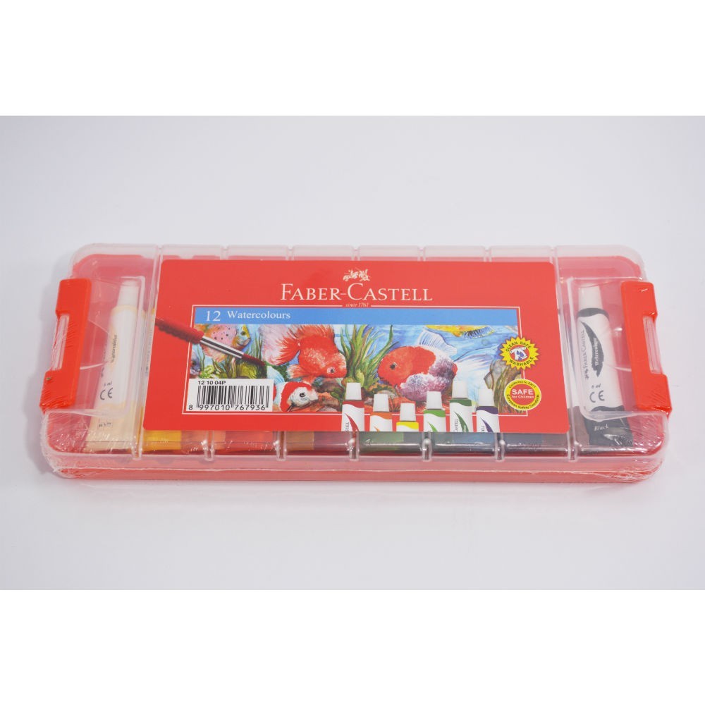 

Cat Air Faber Castell / Water Colour 6 Mili / Set 12 Warna / Kemasan Plastik Case