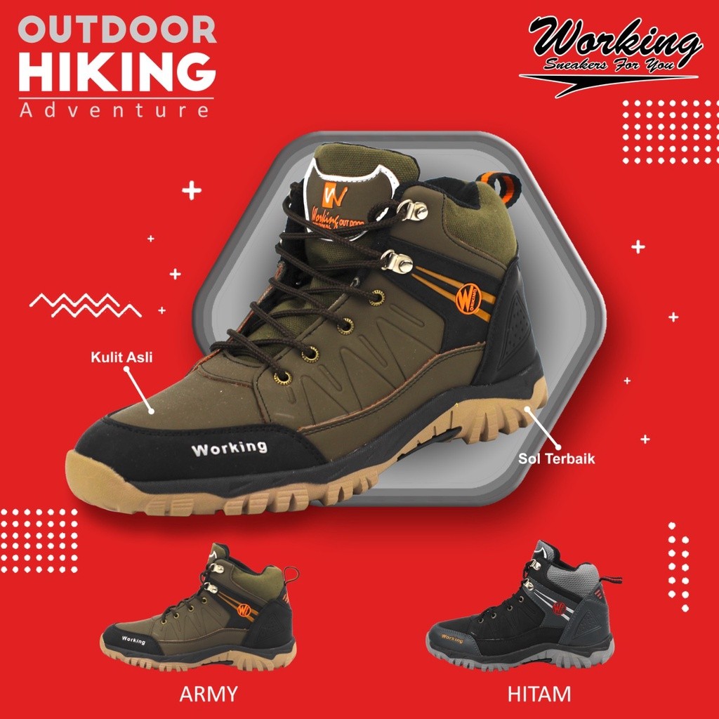 new sepatu pria boot working g-01 // sepatu gunung luar negeri // sepatu tracking