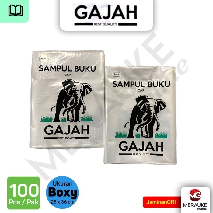 

Sampul Buku Plastik Cap GAJAH Ukuran Boxy 100s (1 Pack isi 100 Lembar)