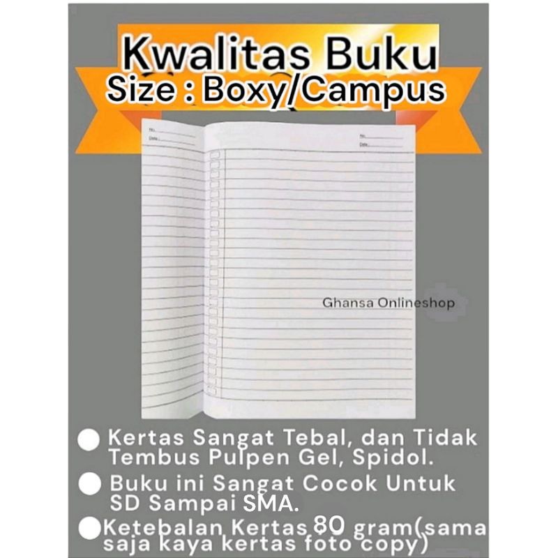 

Buku Tiara Campus Boxy 38, 50 Dan 80 Lembar (Pack)