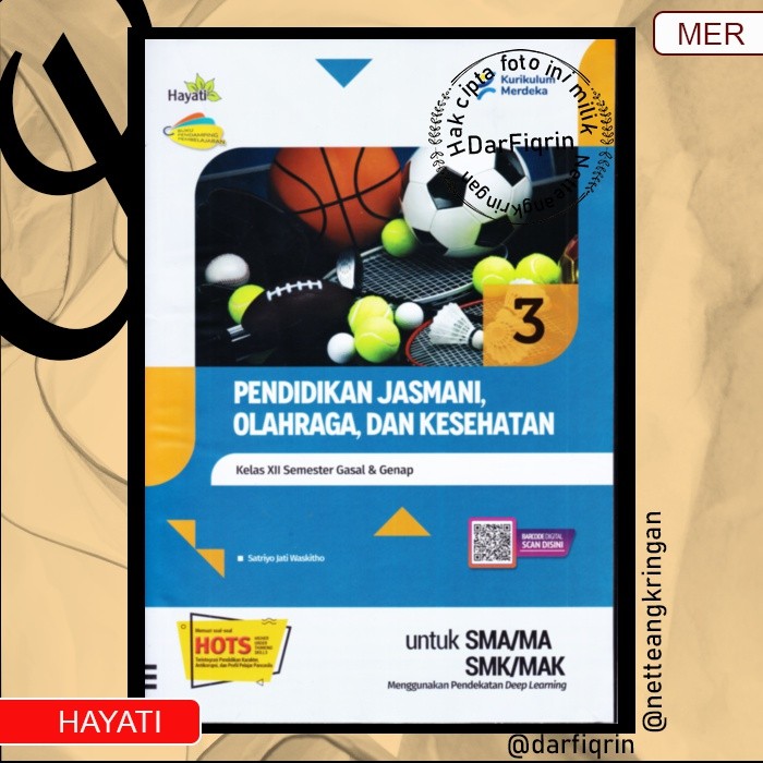 LKS PJOK Penjas Kelas 12 Semester 1 dan 2 SMA/MA/SMK/MAK KURMER Kurikulum Merdeka-Hayati-HOTS-Satriy