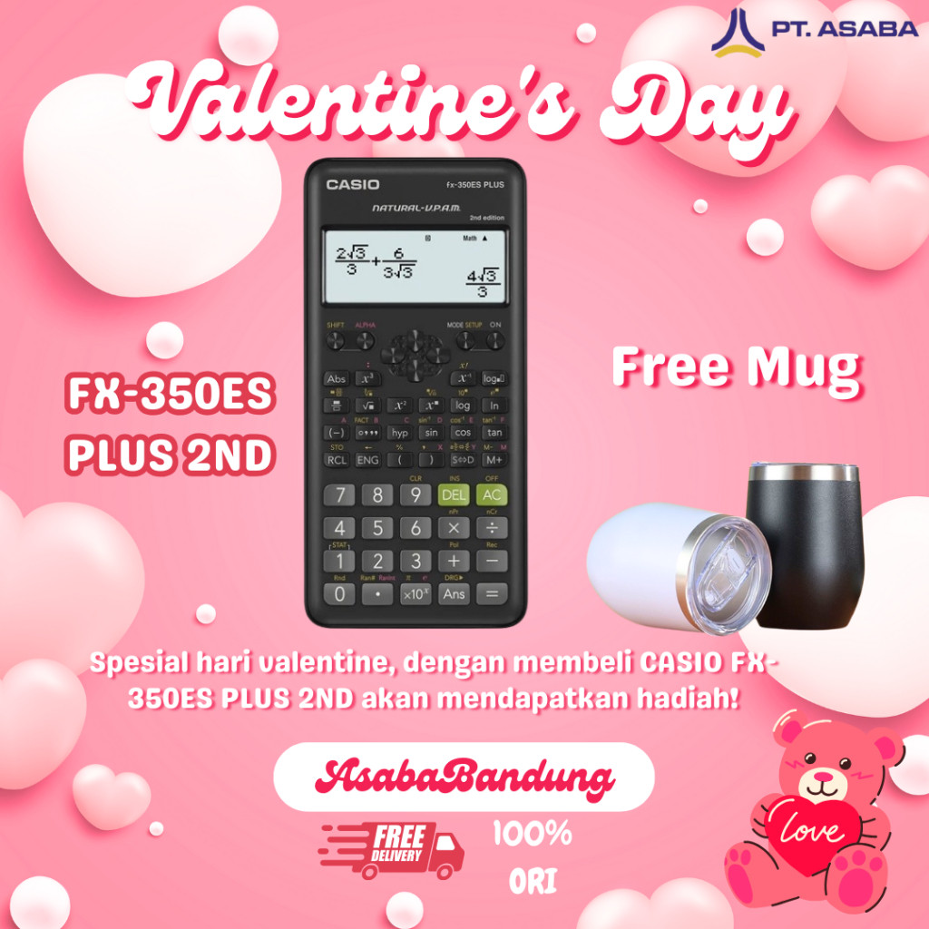 

Asaba Bandung - CASIO FX-350ES PLUS - Kalkulator Sekolah Kuliah - Scientific/Saintifik - 252 fungsi