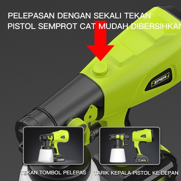 ZPER Alat cat Semprot listrik spraygun kompresor mini cat airbrush semprot cat baterai Kompresor