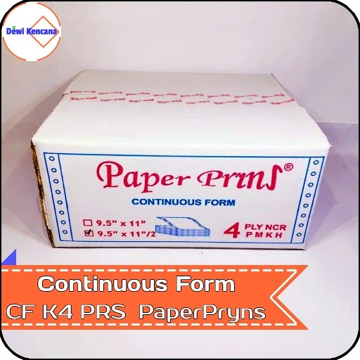 

Kertas Continuous Form 9,5" x 11"/2 4 PLY NCR K4 PRS PaperPryns WE!!