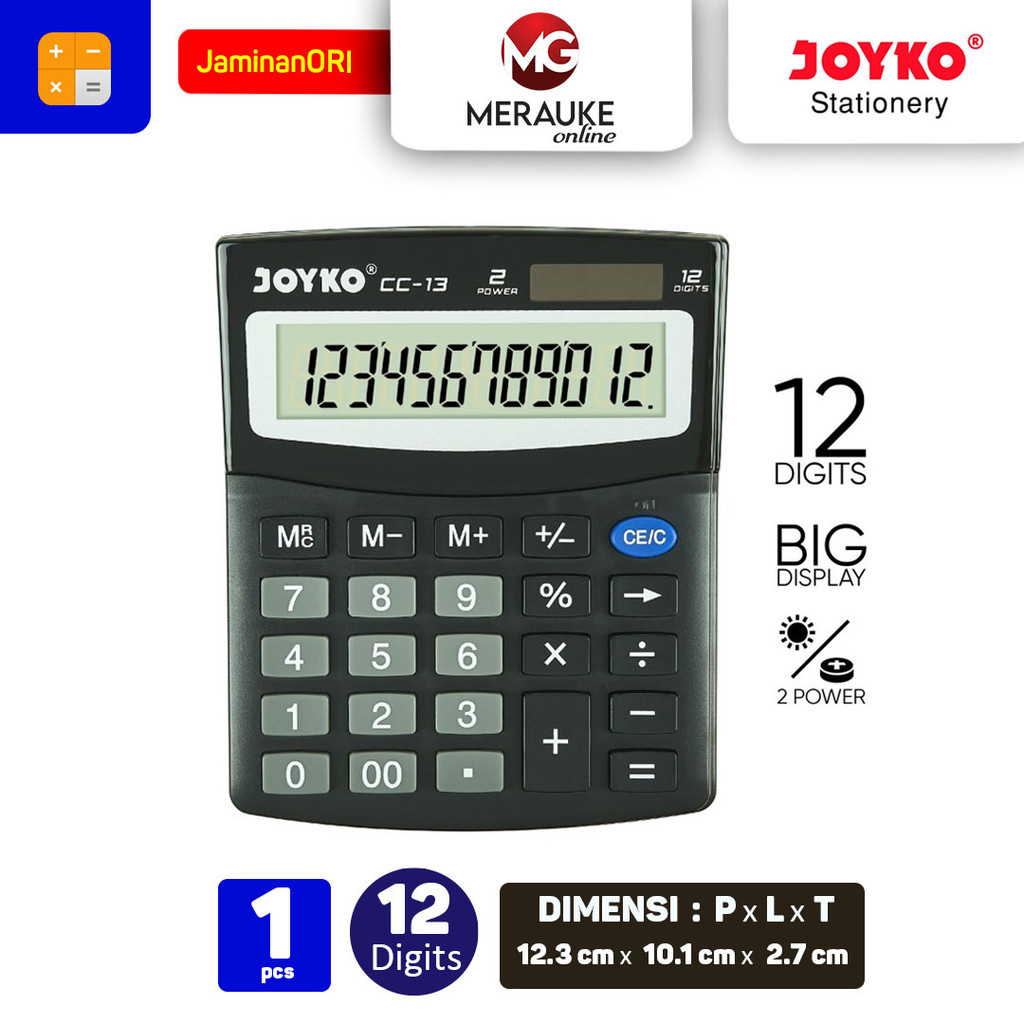 

JOYKO Kalkulator 12 Digits CC-13 WE!!