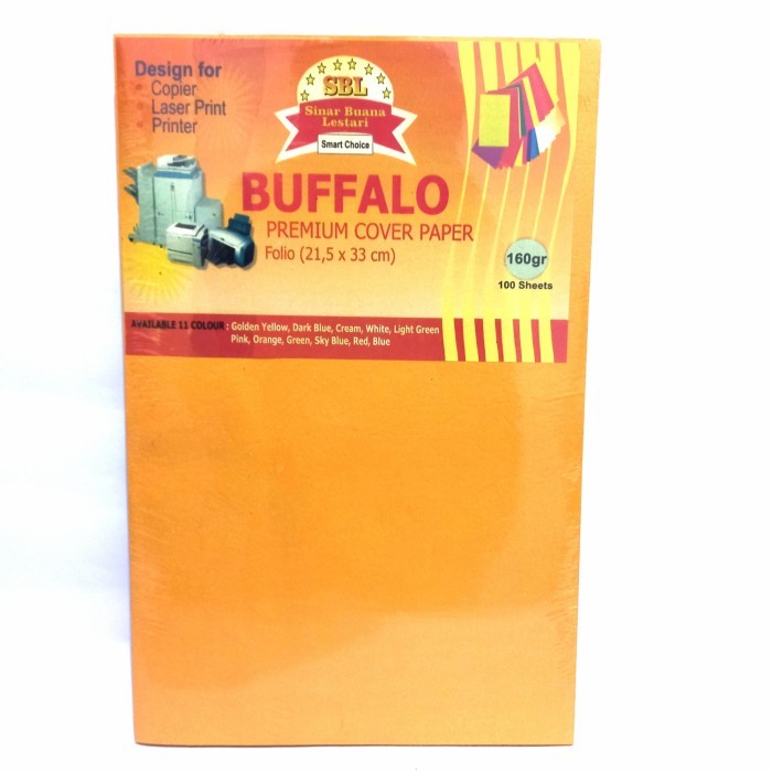 

Kertas Jilid Buffalo SBL 160gr Ukuran F4 (1 Pak isi 100 Lembar) WE!!