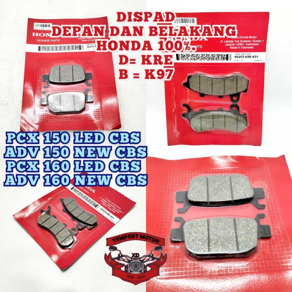 DISPAD DEPAN BELAKANG PCX DISPED HONDA PCX 160 KAMPAS CAKRAM ORI ADV 150 DISPAD REM CAKRAM PCX 150