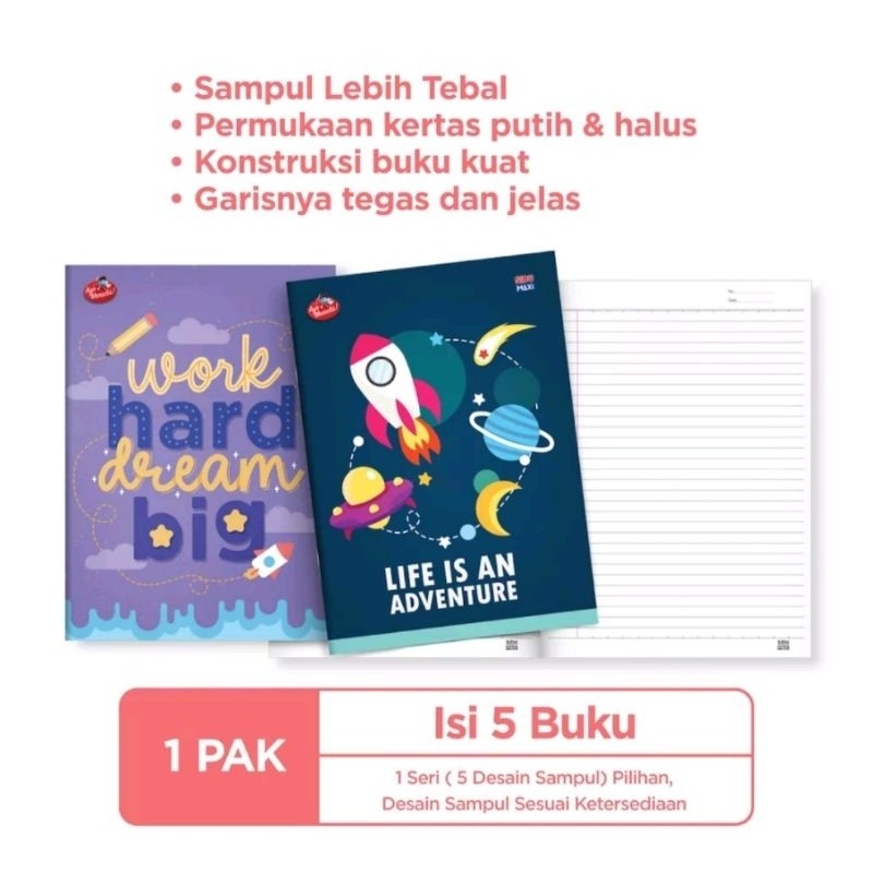 

Buku Tulis Boxy SIDU MAXI ( 1 Pack / 5 Buku)