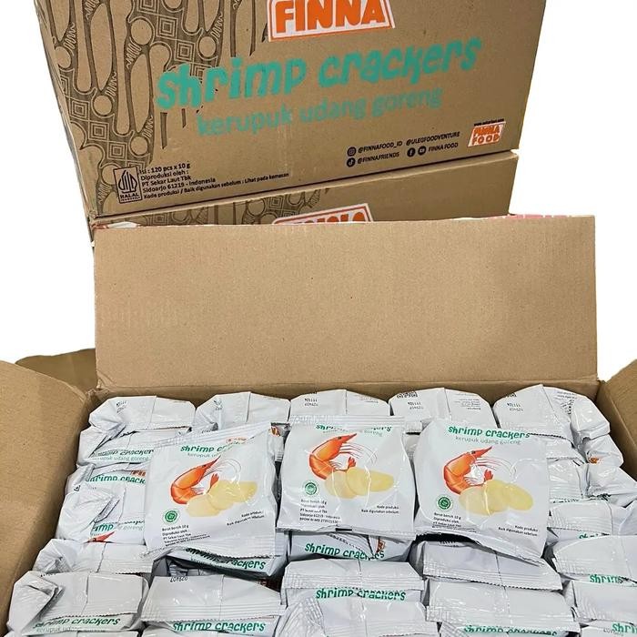 

Barbara.storee Krupuk finna goreng siap makan 1 dus karton isi 120pcs Snack Food Cemilan