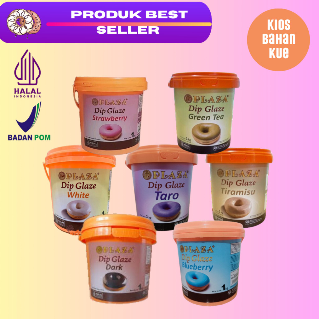 

PLAZA Dip Glaze Donat 1 Kg - Donut Topping 1Kg