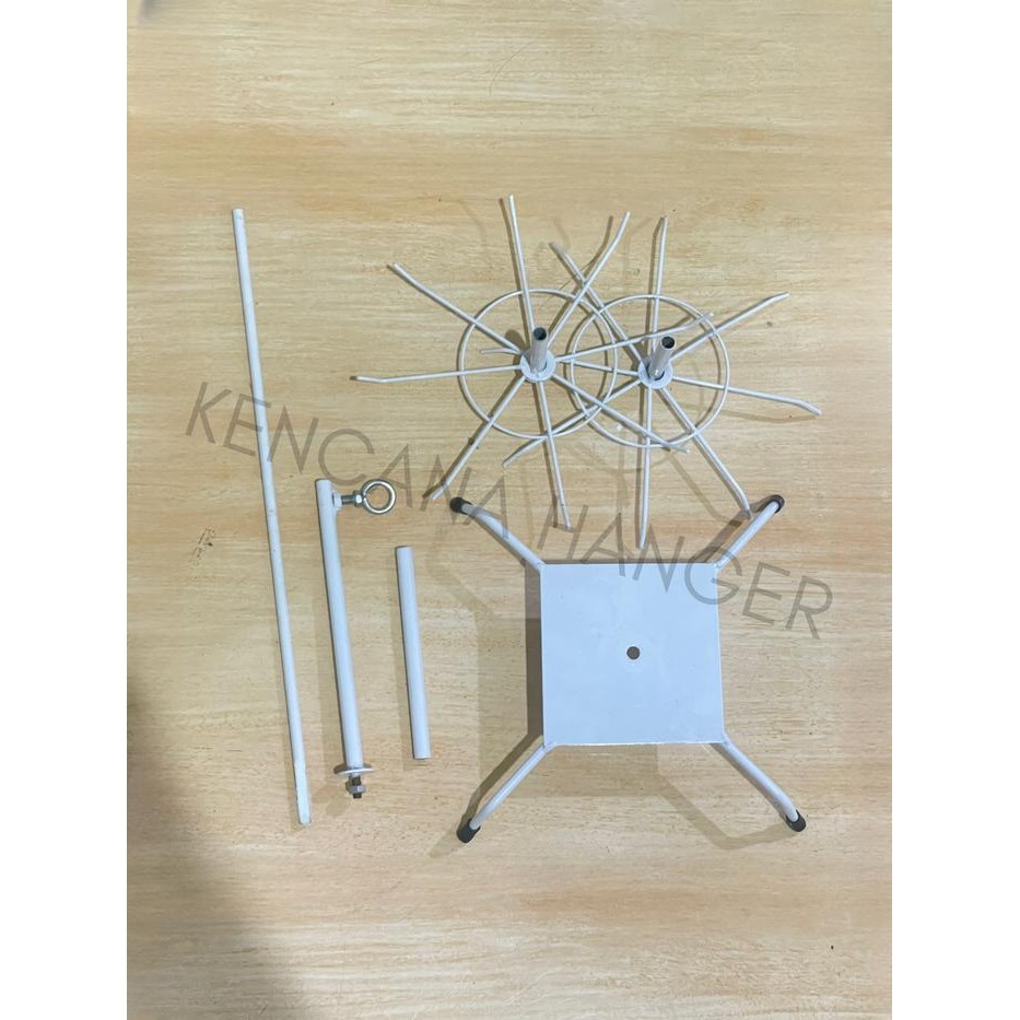 Rak Display Putar Matahari 2 susun gantungan aksesoris display