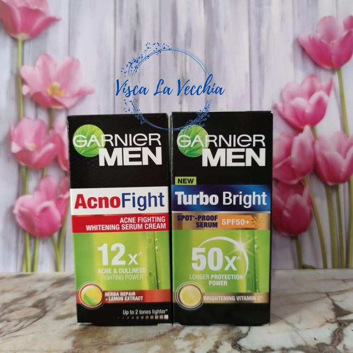 Garnier Men Acno Fight Serum Cream/Turbo Bright Spot Proof Serum 40Ml