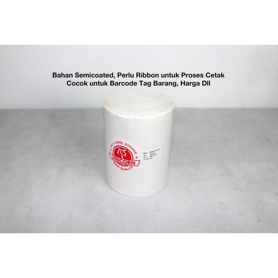

Stiker Label Barcode Semicoated 50X25mm / 50X25 mm / 50 X 25 mm 2 Line Core 1 Inch