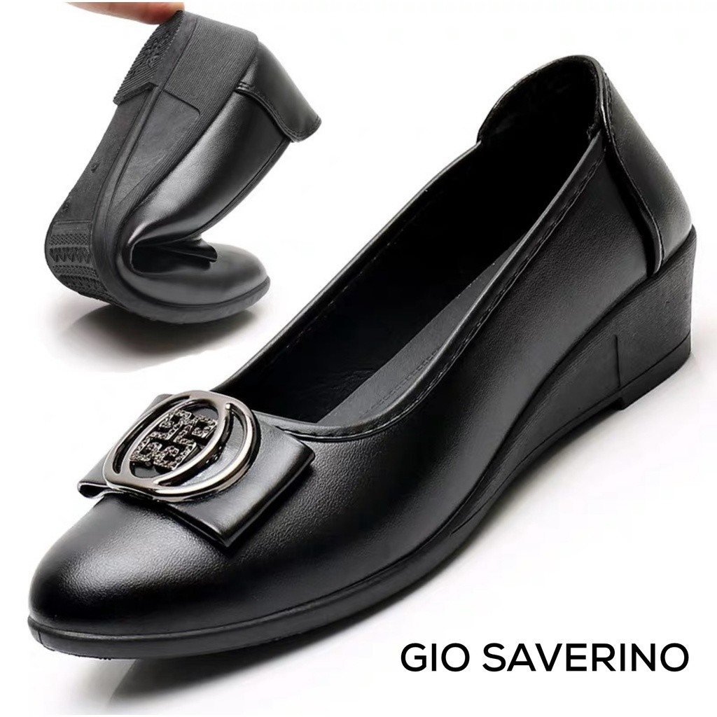 GIO SAVERINO SEPATU WEDGES KERJA WANITA HANNA