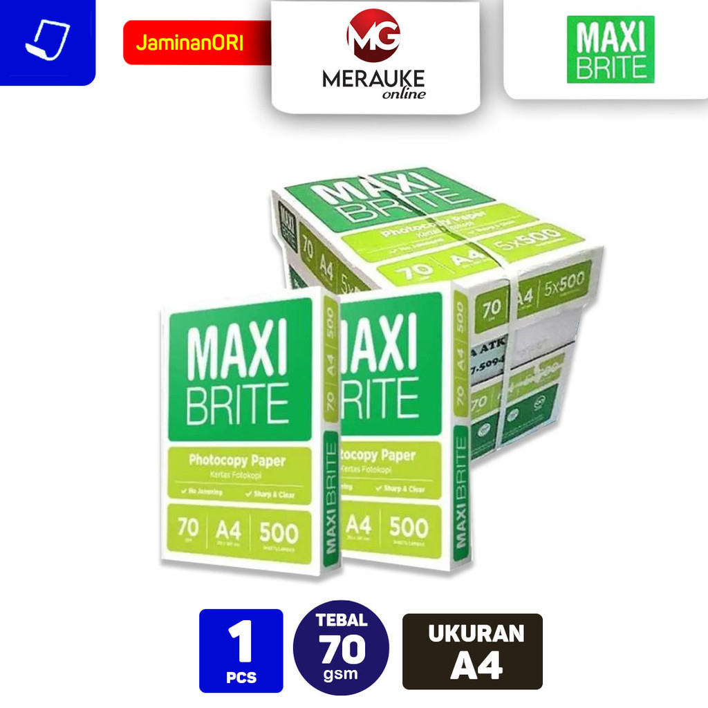 

Kertas HVS Maxi Brite A4 70 GSM