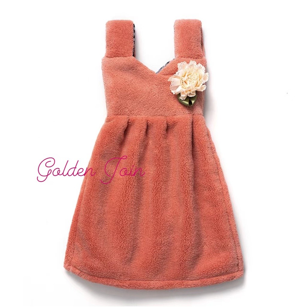 Handuk Gantung Baju Bunga FREE HANGER / Lap tangan Gantung / Serbet gantung baju microfiber FLOWER