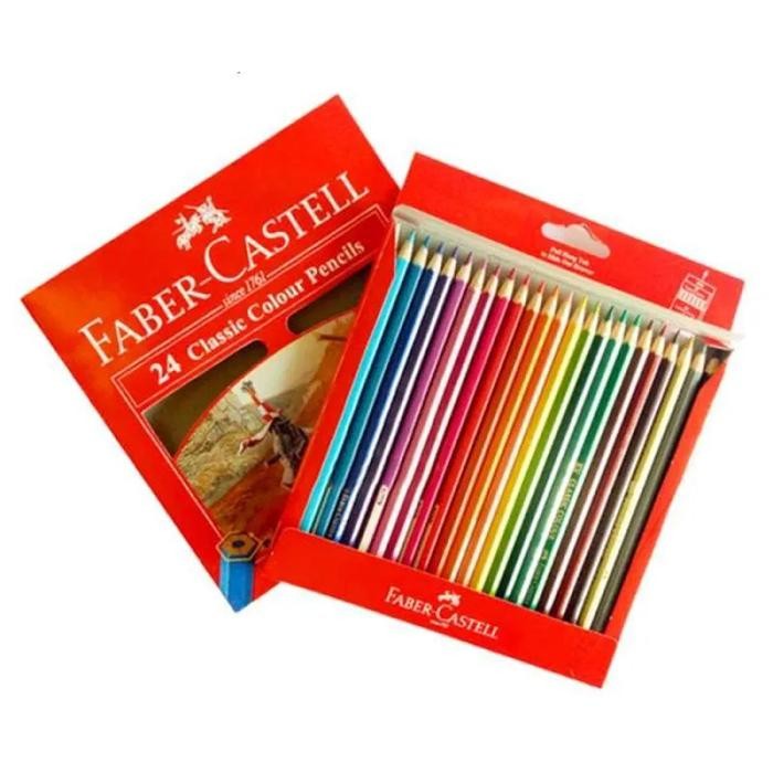

Big Boss - Faber Castell Pensil Warna Lengkap Isi 24 Warna Classic Panjang Pinsil Warna Stationery