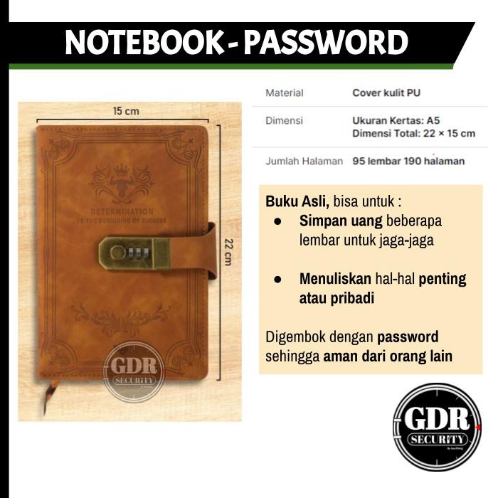

Big Boss - Buku Catatan Dengan Kunci Password / Notebook Hidden Storage Password - Gdr