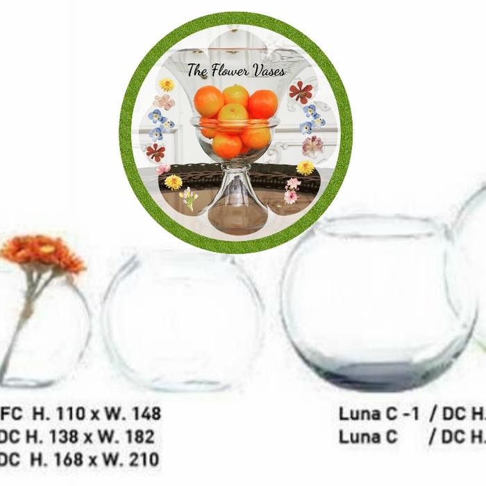Vas Kaca merk WW Design / Luna B1/ Flower vase / Diamas
