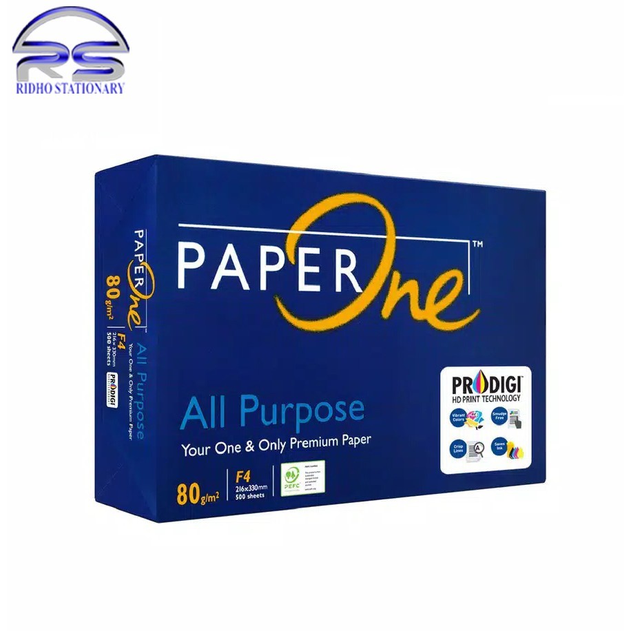 

Kertas HVS F4 80 Gsm Paper One - 1 RIM (500 lembar) / GOSEND-GRAB INSTANT EXSPRES