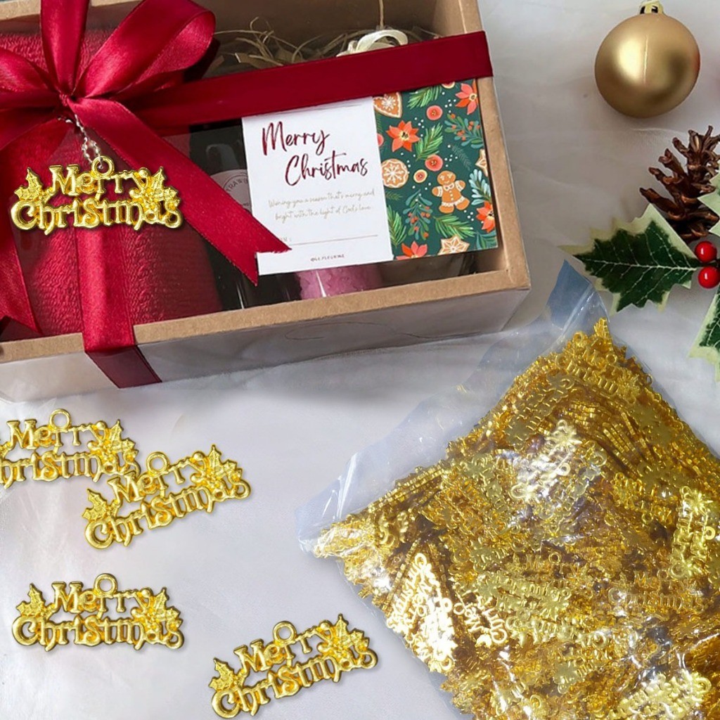 

Hangtag Merry Christmas Gold Hangtag Label Edisi Natal Hiasan Box Kue Gantungan Box (1 Bal 50 Pcs)